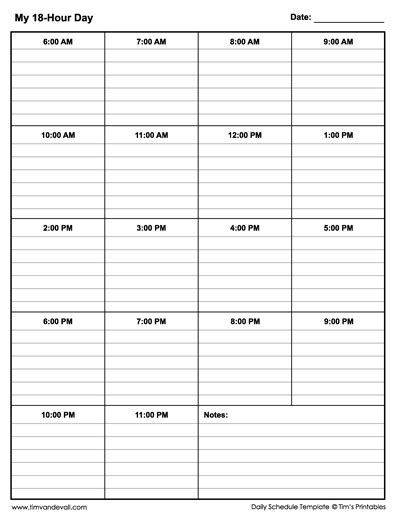 6am to 11pm